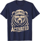 Cool Bear Dad Mode Activated Fathers Day Theme T-Shirt - T-Shirt | Navy