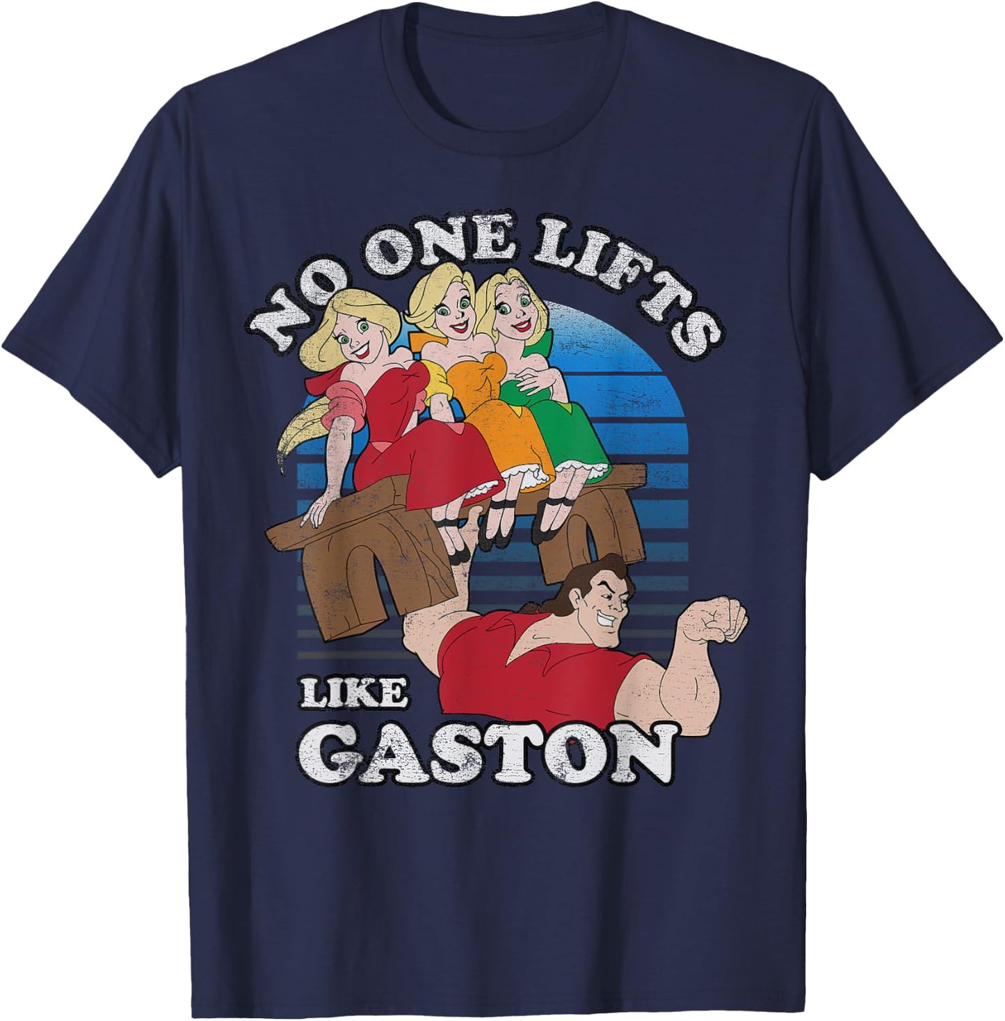 Disney Beauty and the Beast Lifts Like Gaston T-Shirt - T-Shirt | Navy