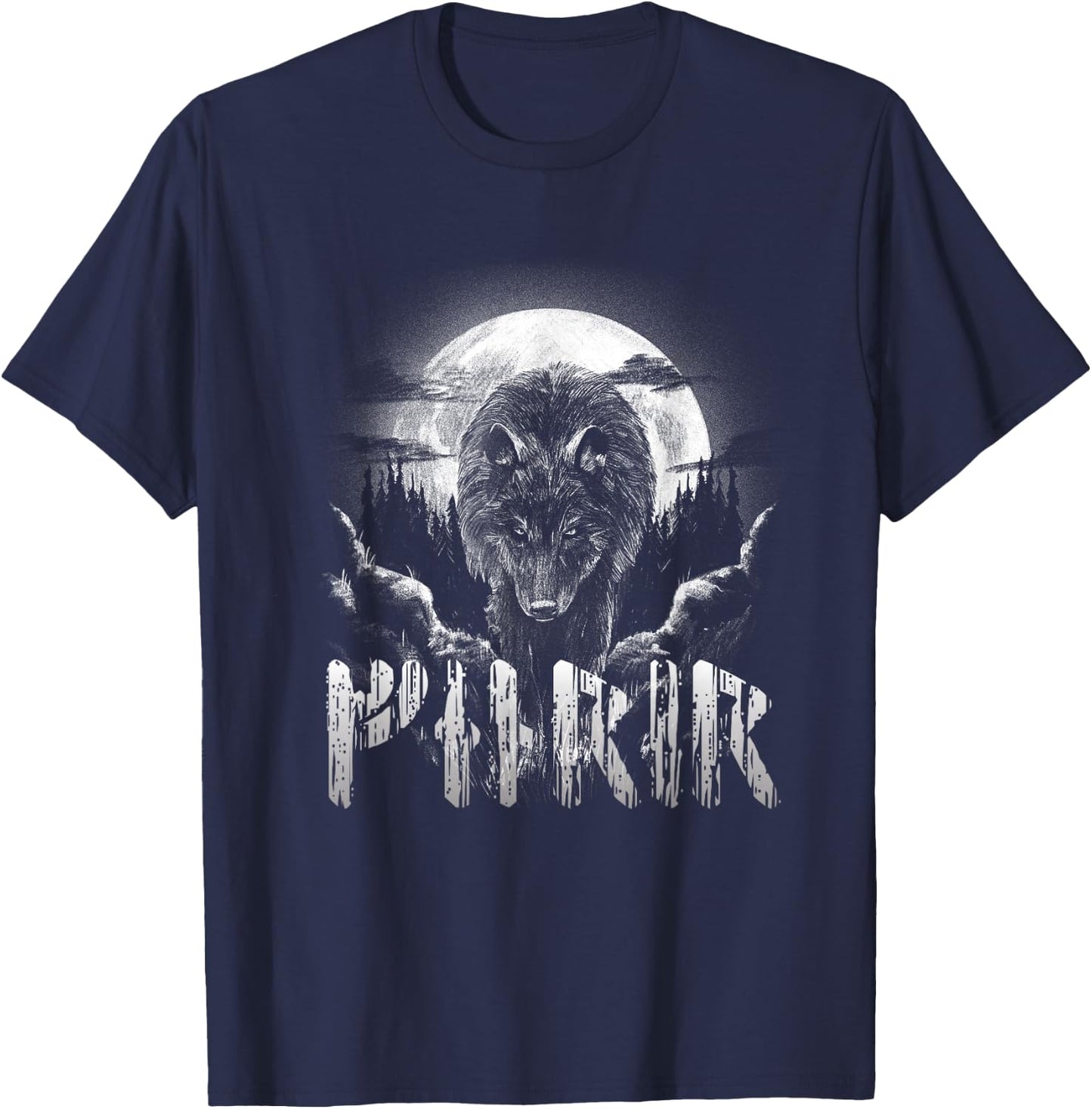 Wolf Fenris Wolf Fenrir Viking Valhalla Runes Germanic T-Shirt - T-Shirt | Navy