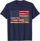 My Daughter Knows Everything Retro USA Flag Father Day Dad T-Shirt - T-Shirt | Navy