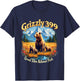 Retro Bear Grizzly 399 Wild & Free Grand Teton National Park T-Shirt - T-Shirt | Navy