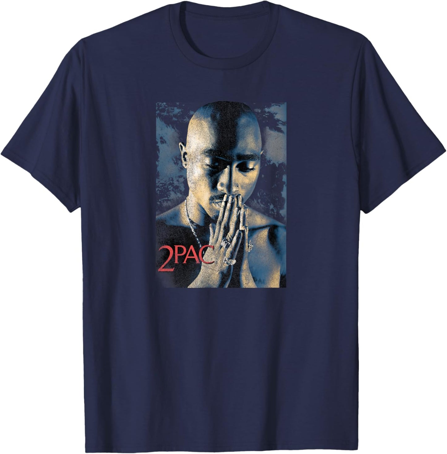 Tupac Shakur Grunge Schwarz Erwachsene und Kinder S T-Shirt - T-Shirt | Navy