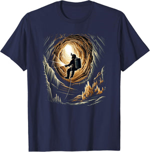 Cave Exploration Caving T-Shirt - T-Shirt | Navy