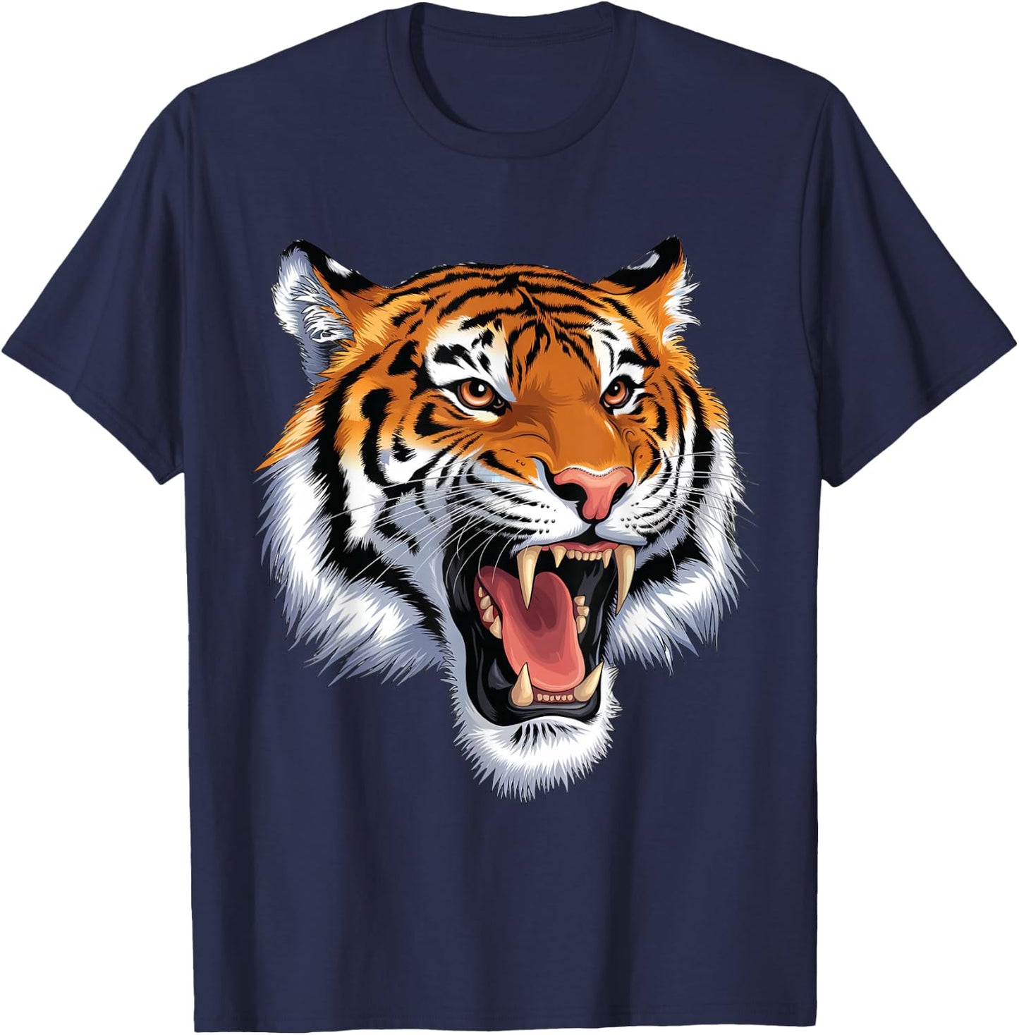 Tiger Roar Vintage Roaring Bengal Tiger Lovers T-Shirt - T-Shirt | Navy