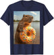 Funny Graphic Capybara T-Shirt - T-Shirt | Navy