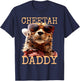 Cheetah Daddy Papa Fathers Day Wild Cat Dad Cheetahs Father T-Shirt - T-Shirt | Navy