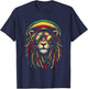 Jamaican Lion Reggae Roots Lion of Juda Rasta Music , black T-Shirt - T-Shirt | Navy