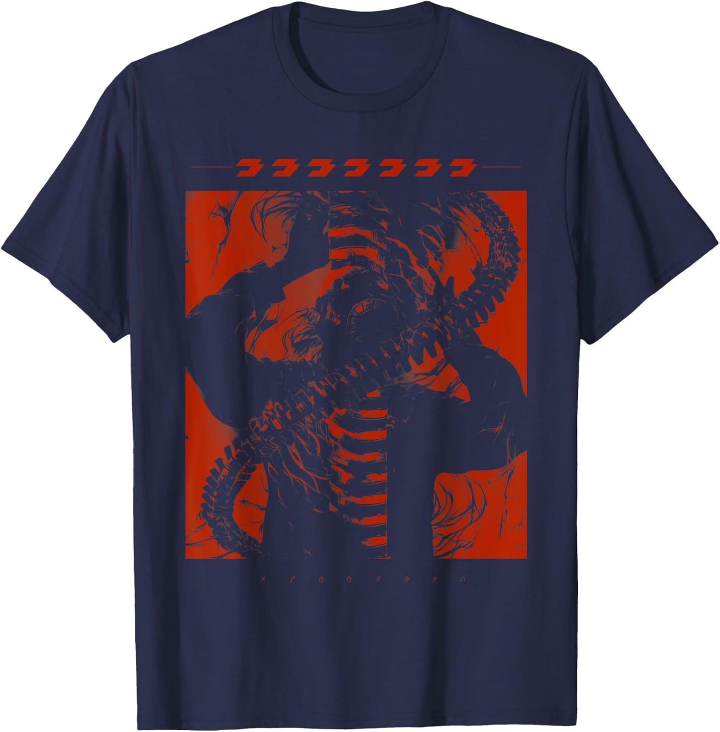 Futuristic Techwear Japanese Cyberpunk Harajuku Horror Punk , black T-Shirt - T-Shirt | Navy