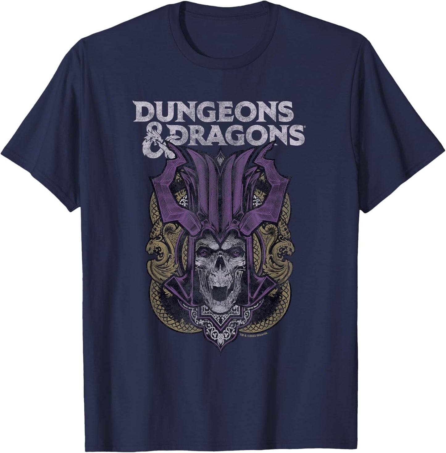 Dungeons & Dragons Acererak Lich , Black, S T-Shirt - T-Shirt | Navy