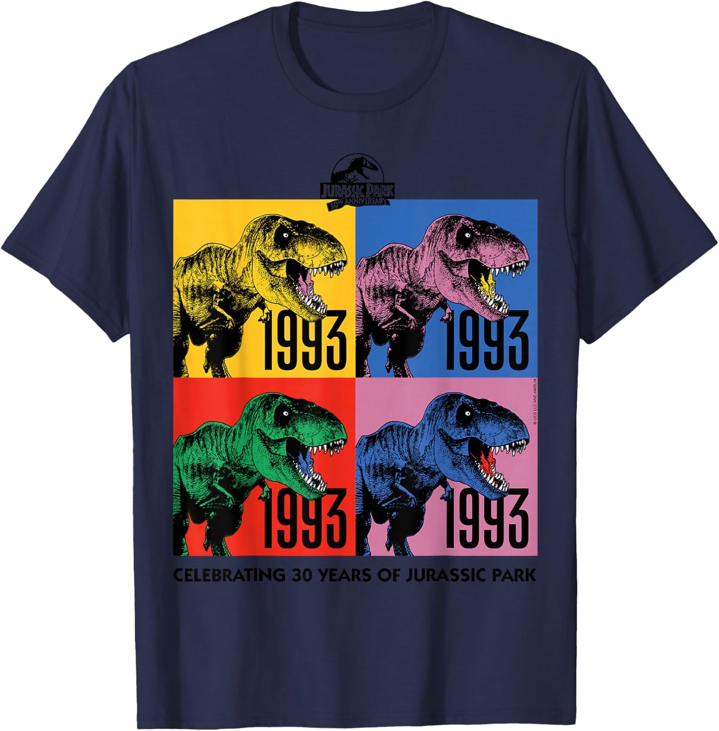 30-jähriges Jubiläum von Jurassic Park — 30 Jahre T-Shirt - T-Shirt | Navy