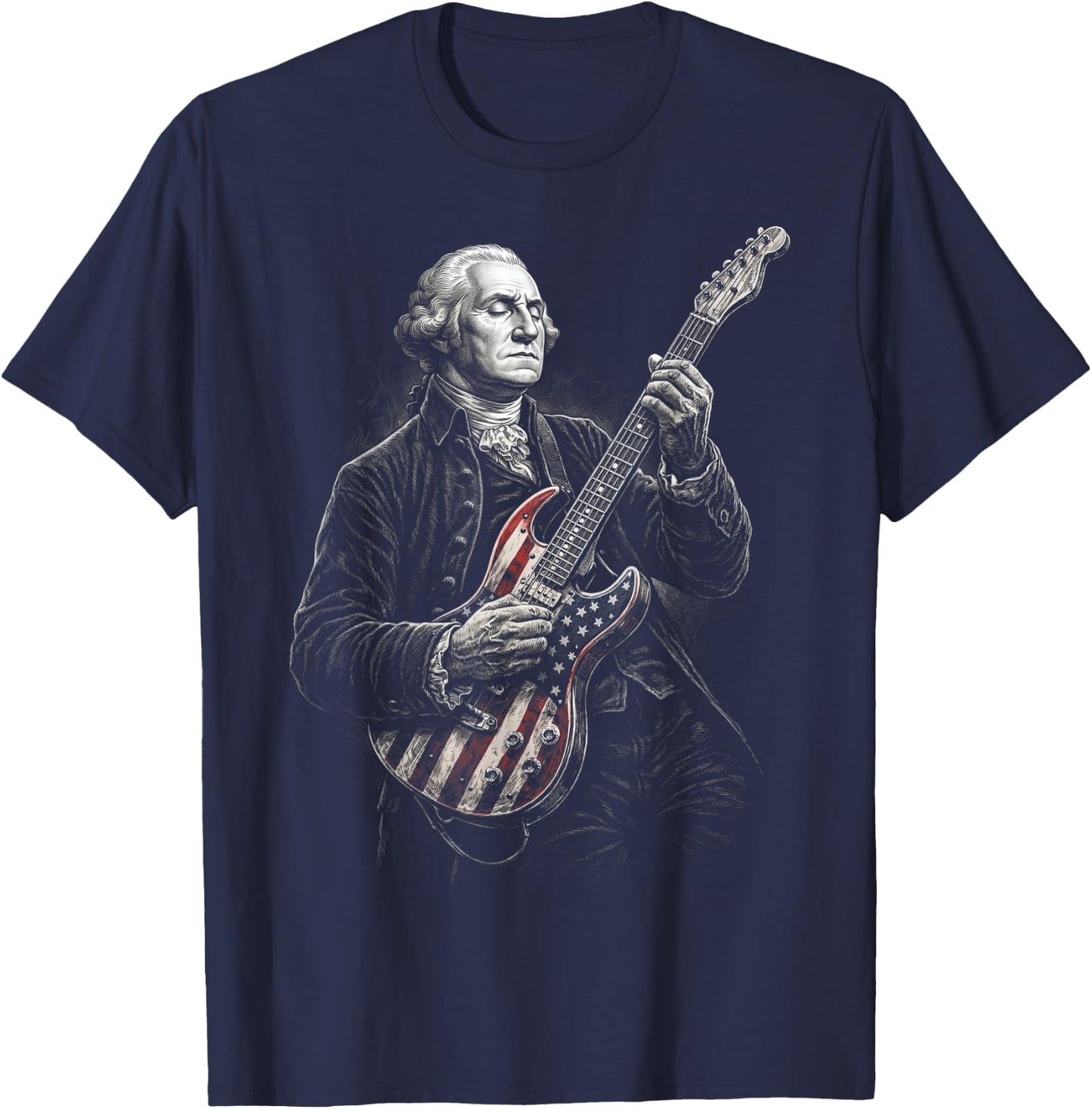 George Washington Guitar T-Shirt - T-Shirt | Navy