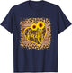 Leopard Faith Christian Bible Verse Sunflower Religious Gift T-Shirt - T-Shirt | Navy