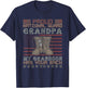 My Grandson Has Your Back Proud National Guard Grandpa T-Shirt - T-Shirt | Navy