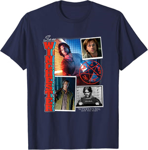 Supernatural Sam Winchester Collage T-Shirt - T-Shirt | Navy