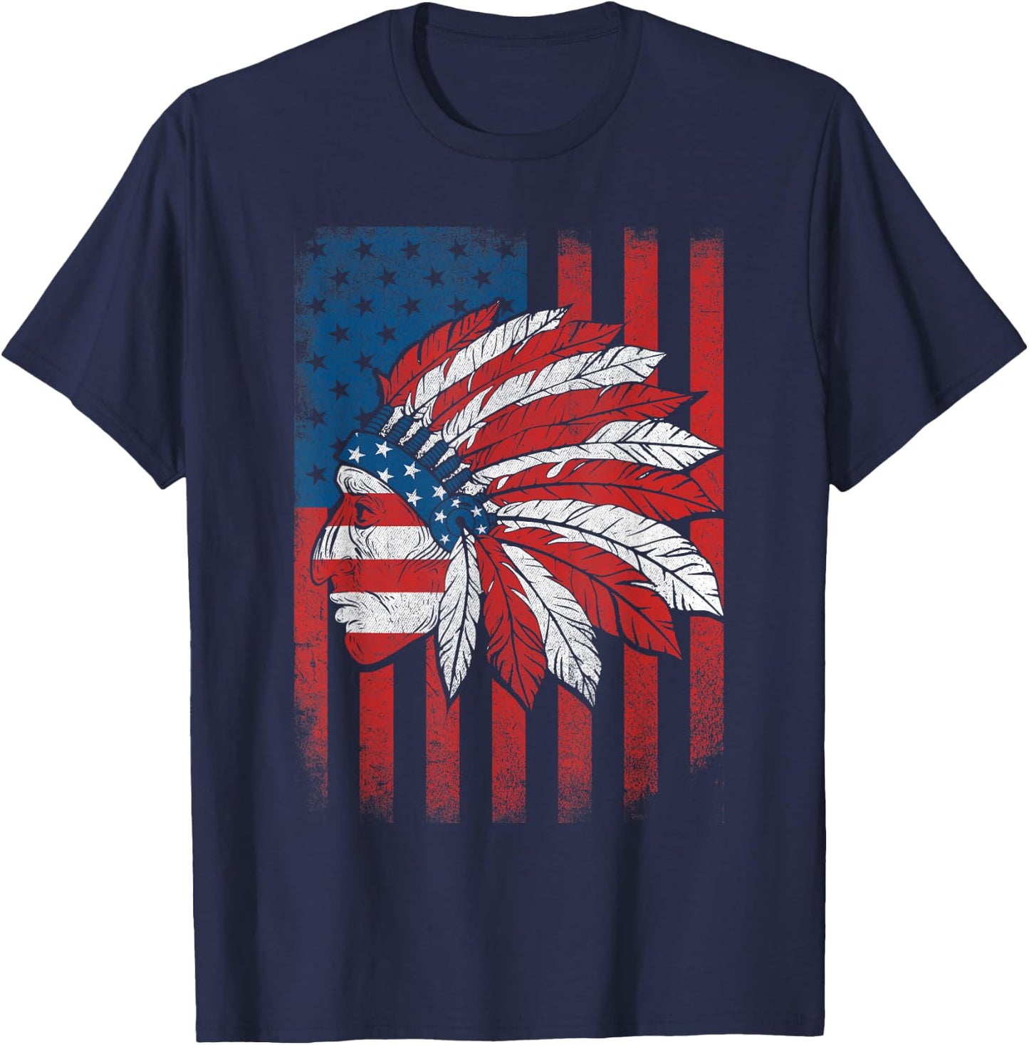 Native American Flag - USA Cherokee Indigenous People Indian Kids Men T-Shirt - T-Shirt | Navy