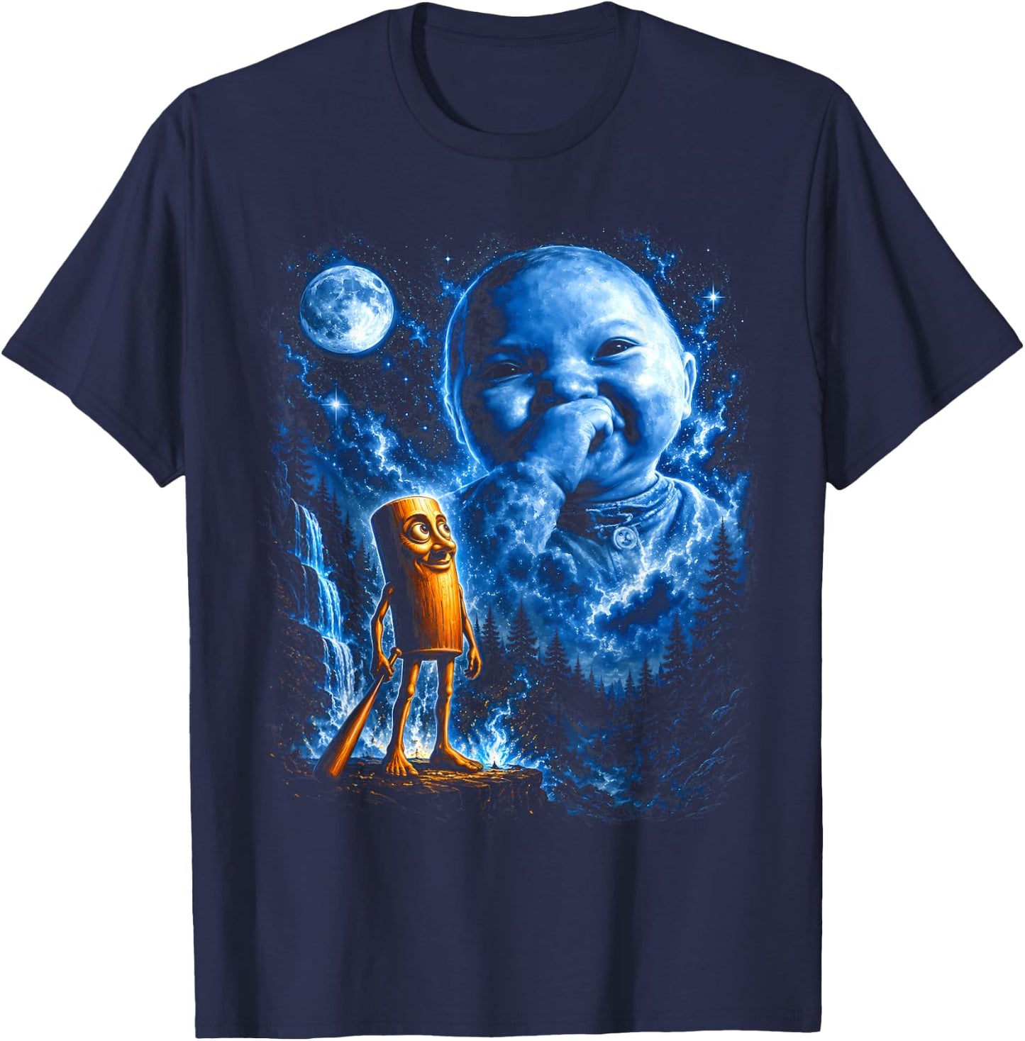 Tung Tung Tung Sahur AI Baby T-Shirt - T-Shirt | Navy