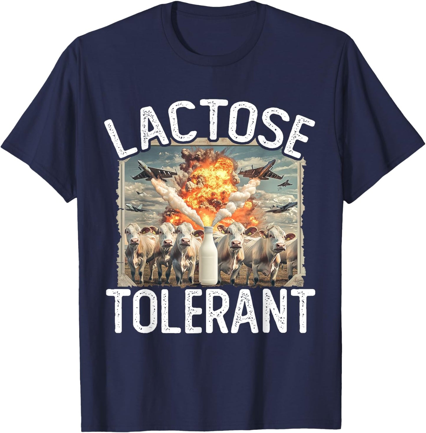 Lactose Tolerant | Milk Lover | Pro Dairy T-Shirt - T-Shirt | Navy