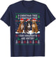 Cute Pitbull Dog Oh Christmas Tree Ugly Xmas T-Shirt - T-Shirt | Navy