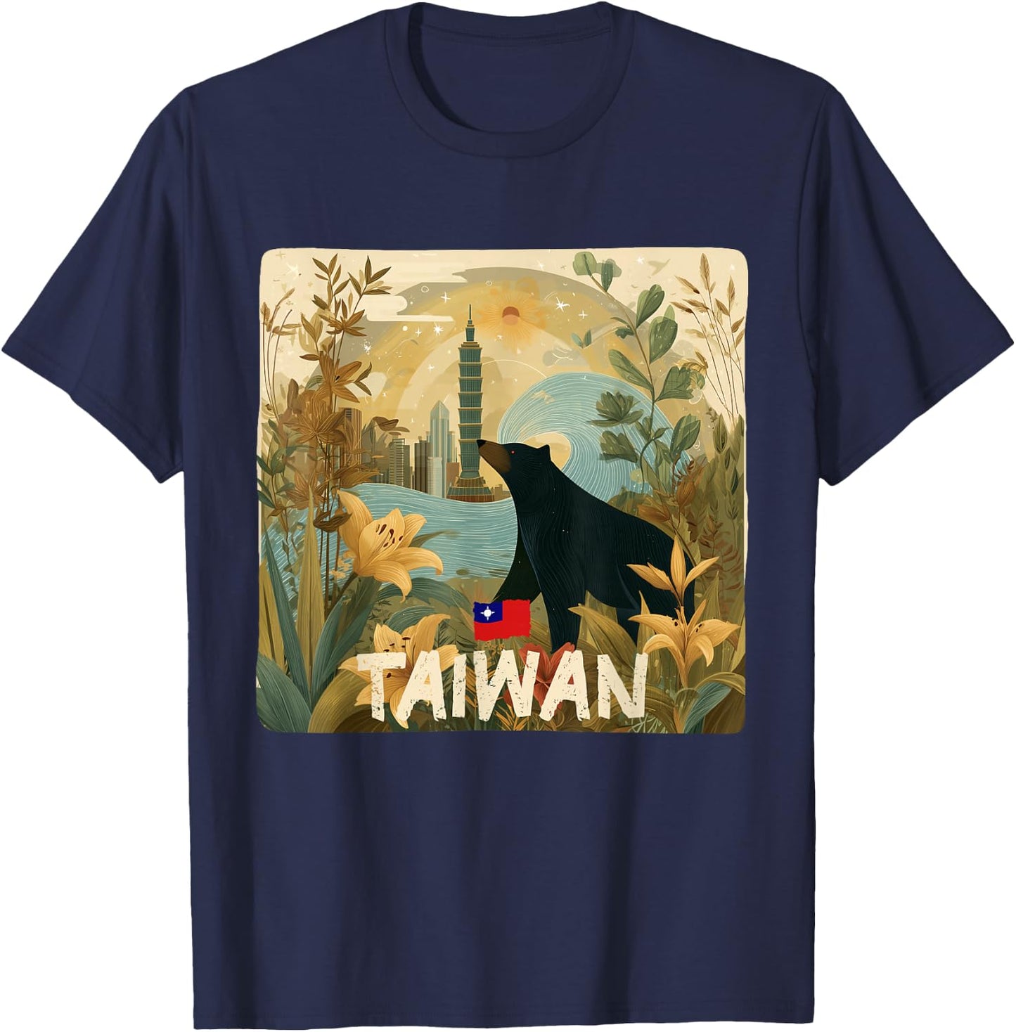 Stunning Taiwan Animal and Nature Graphic for Adults and Kids T-Shirt - T-Shirt | Navy