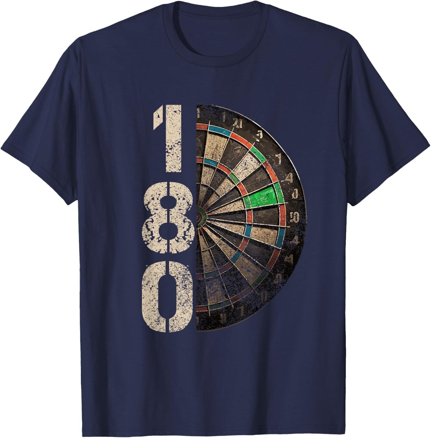 Dartboard 180 Men's , black T-Shirt - T-Shirt | Navy