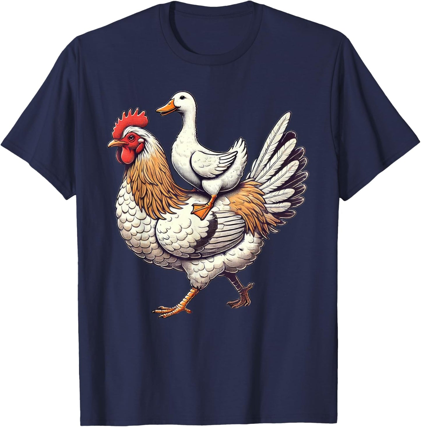 Cute Duck Chicken T-Shirt - T-Shirt | Navy