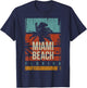 Miami Beach Urlaubssouvenir 80er Jahre Miami Beach T-Shirt - T-Shirt | Navy