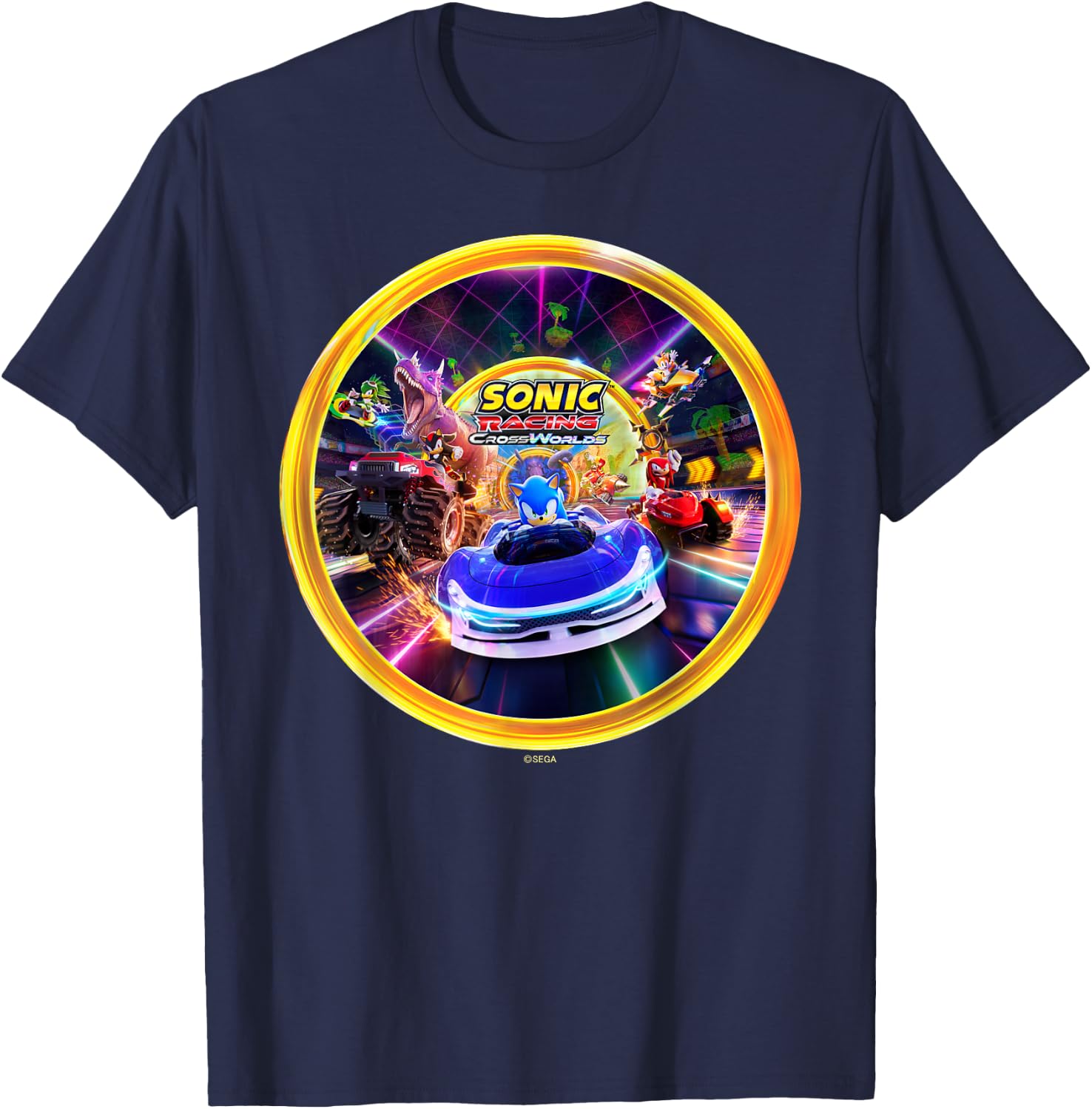 Sonic The Hedgehog: CrossWorlds T-Shirt - T-Shirt | Navy