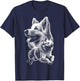Cheerful White Shepherd Dog Fine Drawn Picture , black T-Shirt - T-Shirt | Navy