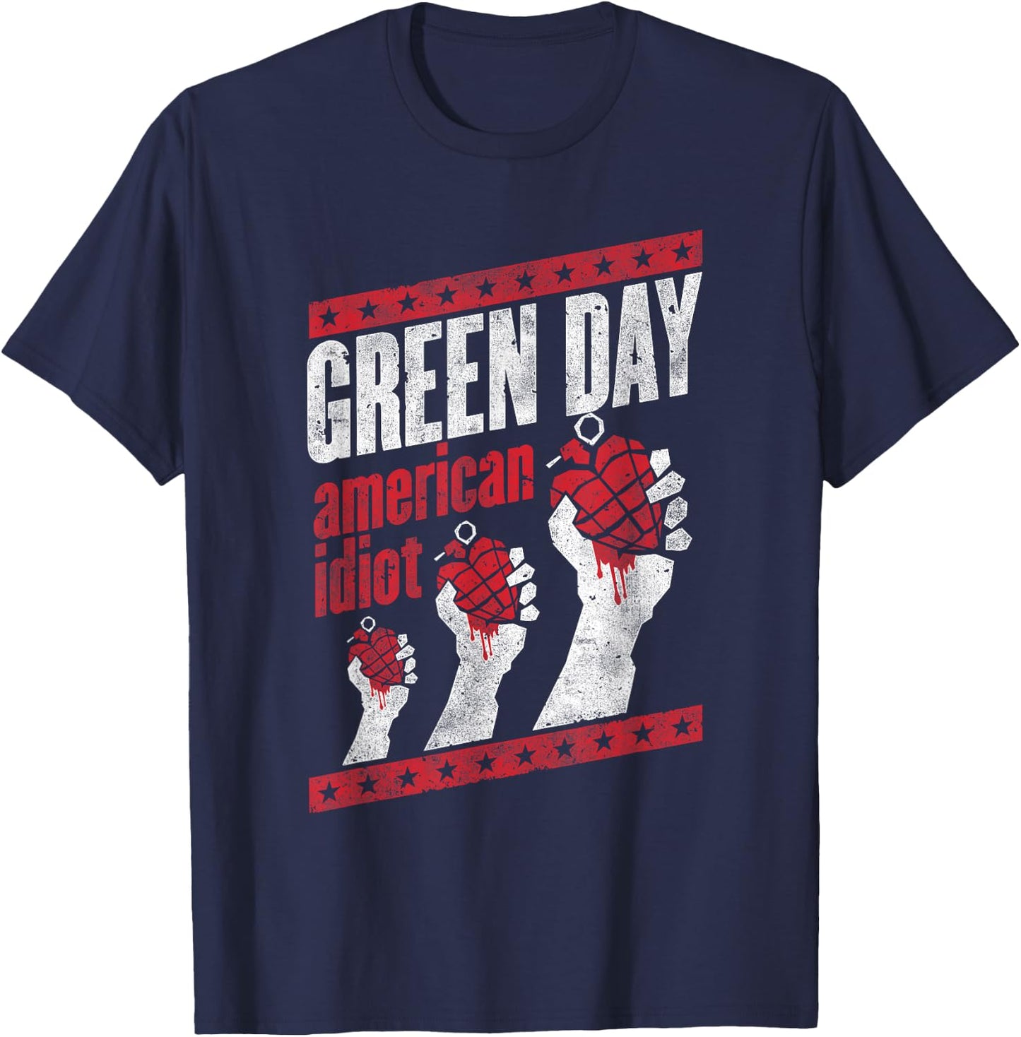 Green Day Hand Out T-Shirt - T-Shirt | Navy
