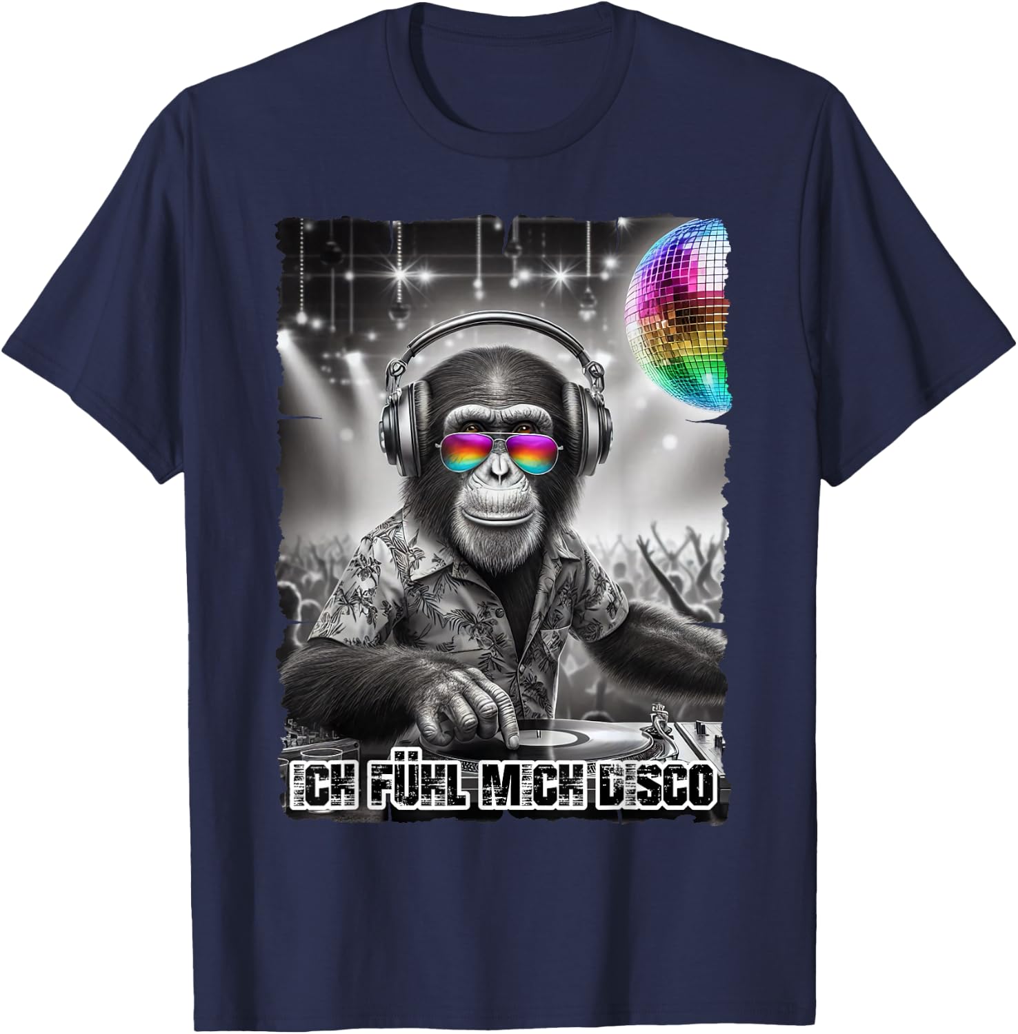 Ich Fühl Mich Disco DJ Outfit for Music Fans Malle Party , black T-Shirt - T-Shirt | Navy