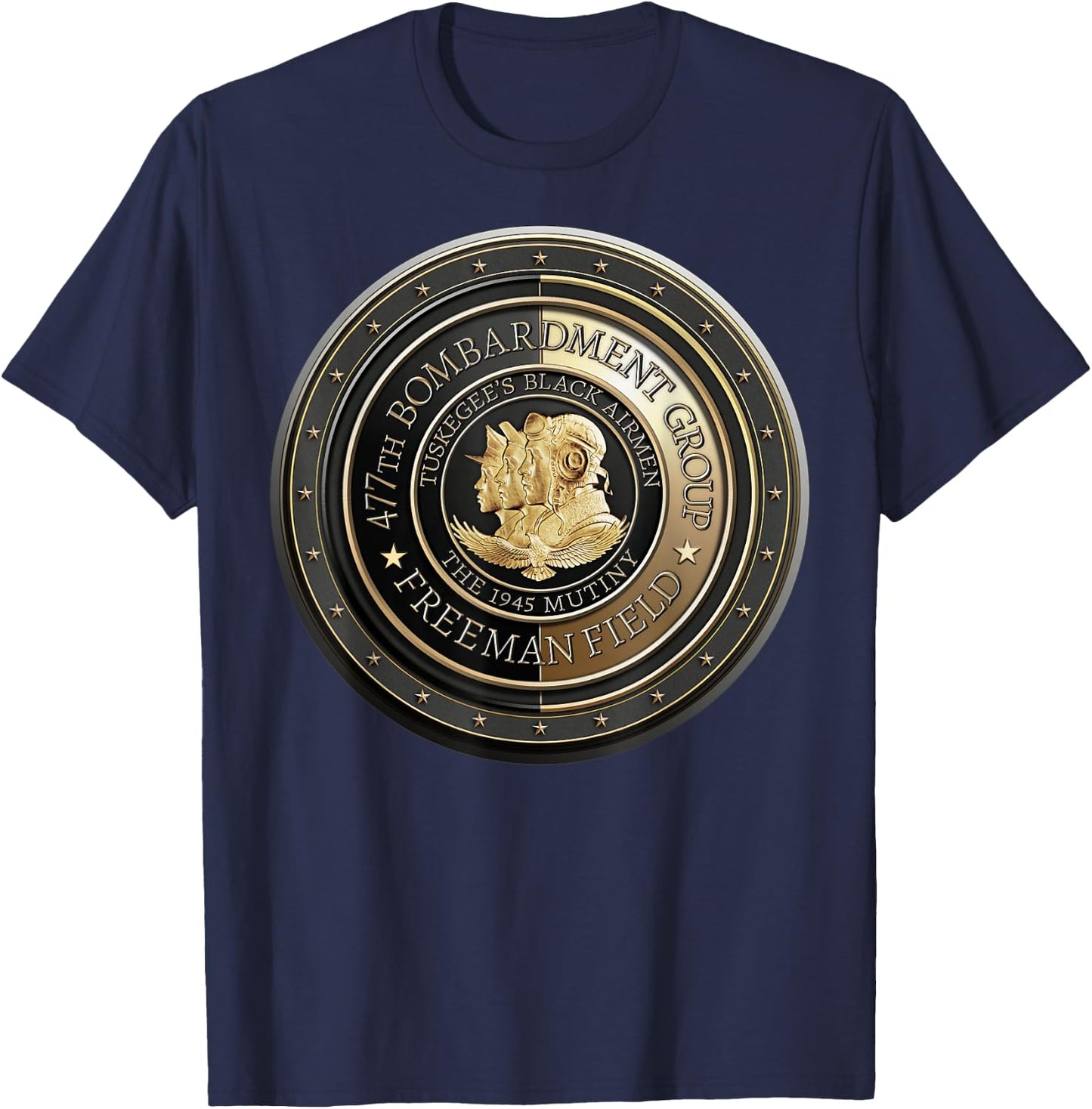 Freeman Field Mutiny Tuskegee Black Airmen Aviation History T-Shirt - T-Shirt | Navy