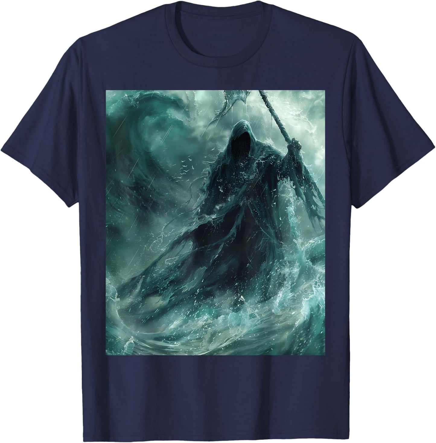 Mythical Grim Reaper by Storm T-Shirt - T-Shirt | Navy