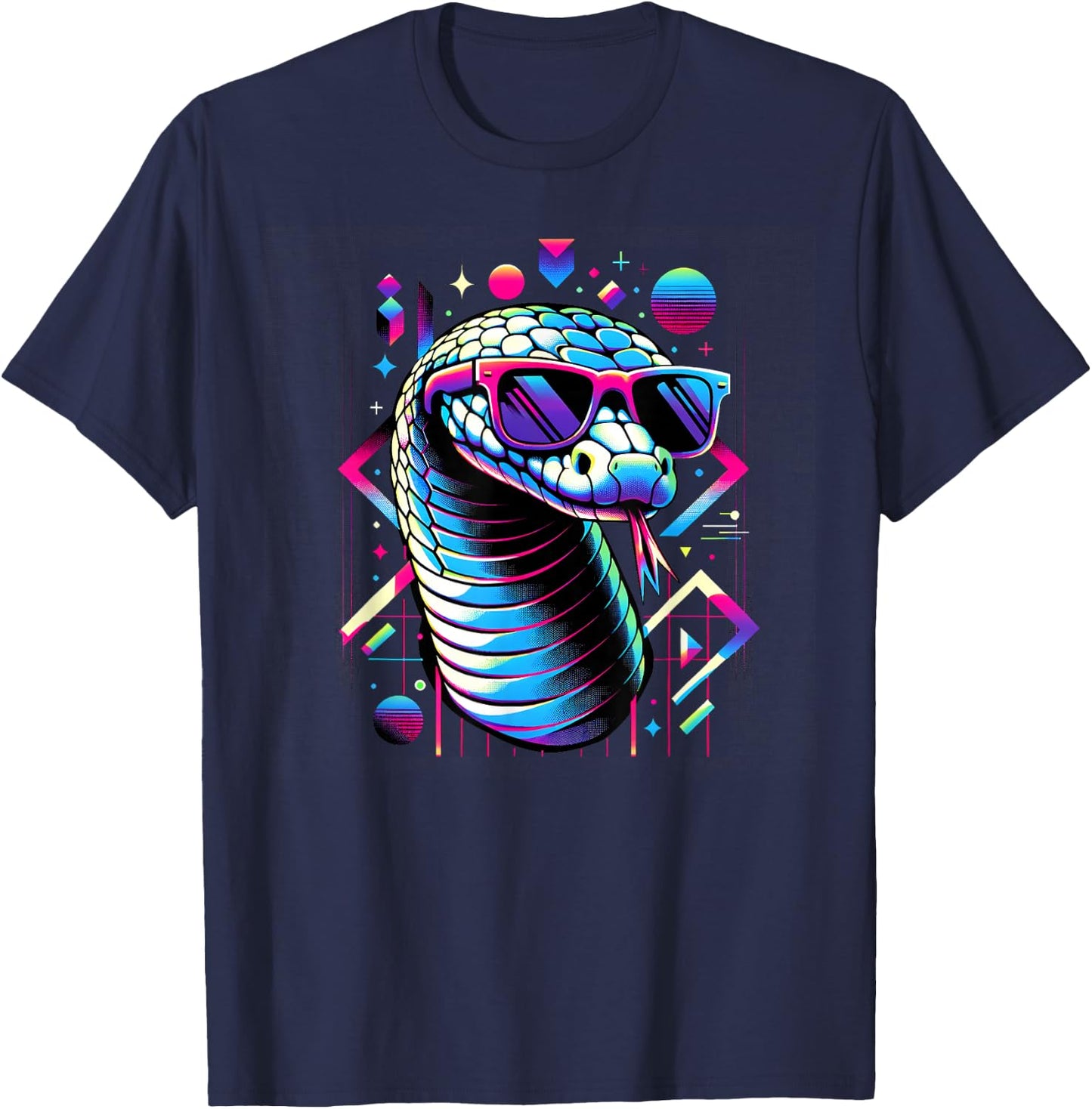 and Kids Vintage Retro Snake Lover T-Shirt - T-Shirt | Navy