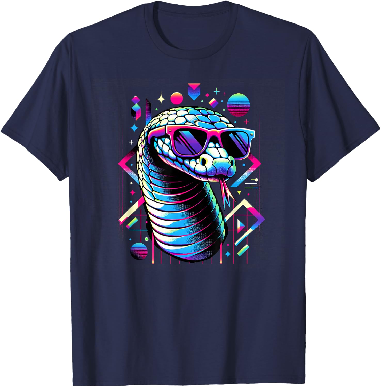 and Kids Vintage Retro Snake Lover T-Shirt - T-Shirt | Navy