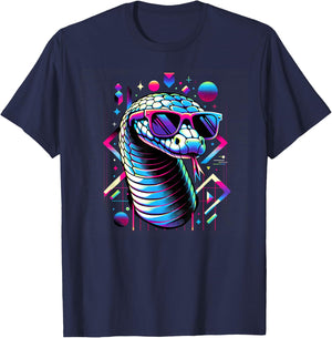 and Kids Vintage Retro Snake Lover T-Shirt - T-Shirt | Navy
