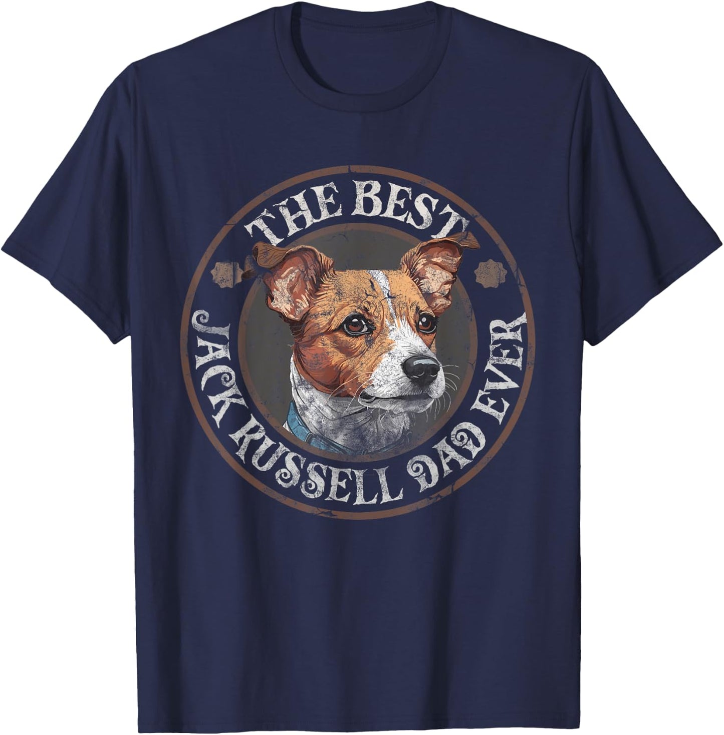 Best Jack Russel Dad Ever Jack Russell Terrier Mother Dog T-Shirt - T-Shirt | Navy
