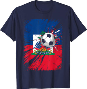 Proud Haiti National Flag Pride T-Shirt - T-Shirt | Navy