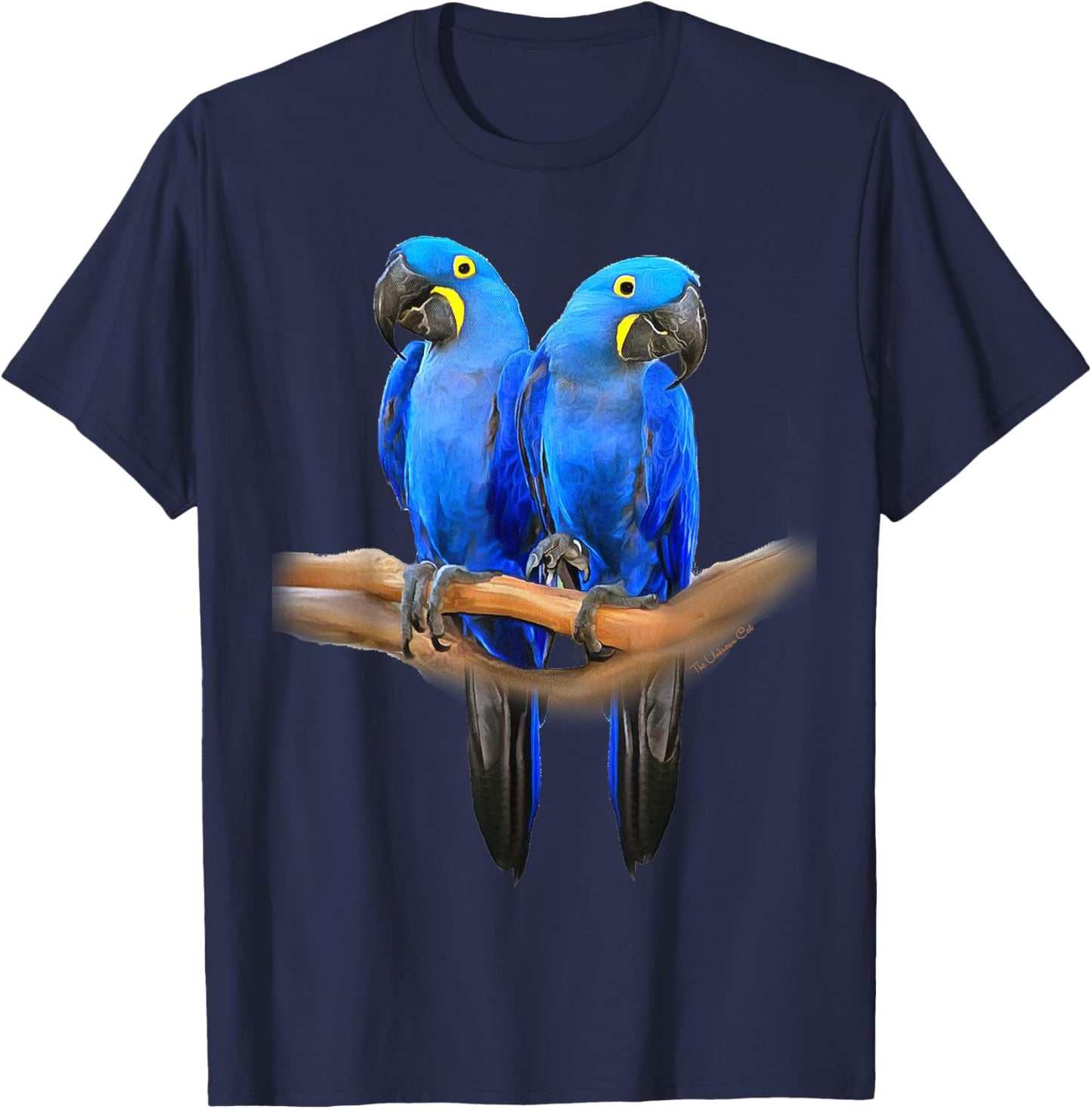 Hyacinth Macaw Pair T-Shirt - T-Shirt | Navy