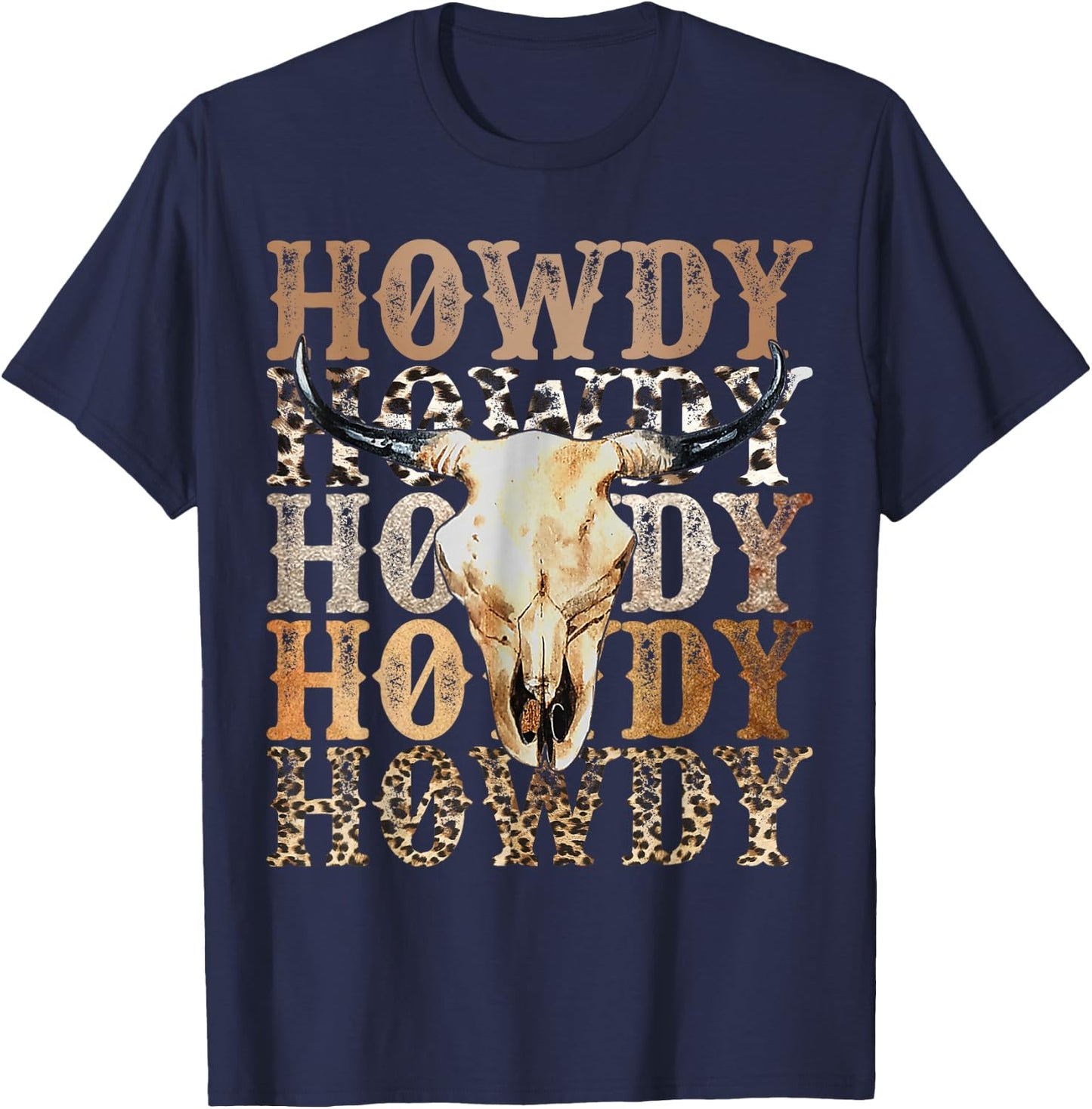 Retro Howdy Cowboy Cowgirl Western Rodeo Women T-Shirt - T-Shirt | Navy