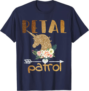 Petal Patrol Wedding Gift Flower Girls Bridal Party Cute T-Shirt - T-Shirt | Navy