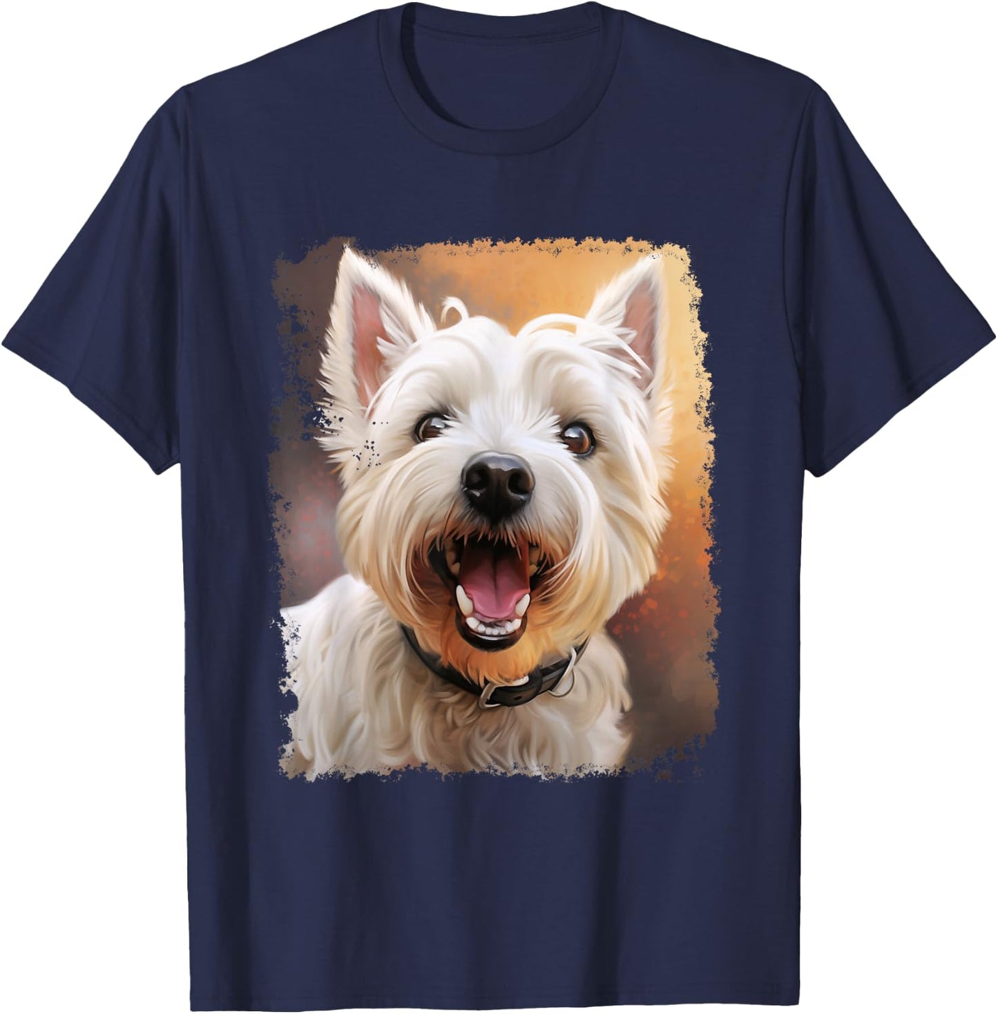 Westie Dog West Highland White Terrier T-Shirt - T-Shirt | Navy