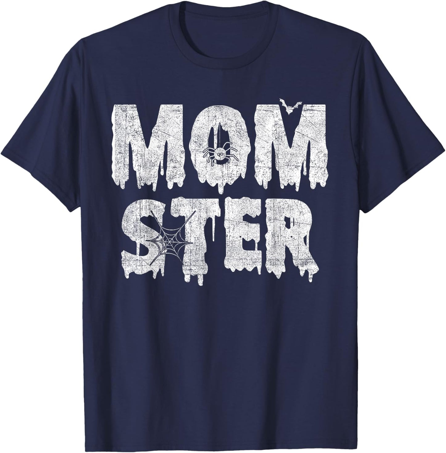 Funny Momster Dadcula Halloween Mom Dad Matching Costume T-Shirt - T-Shirt | Navy