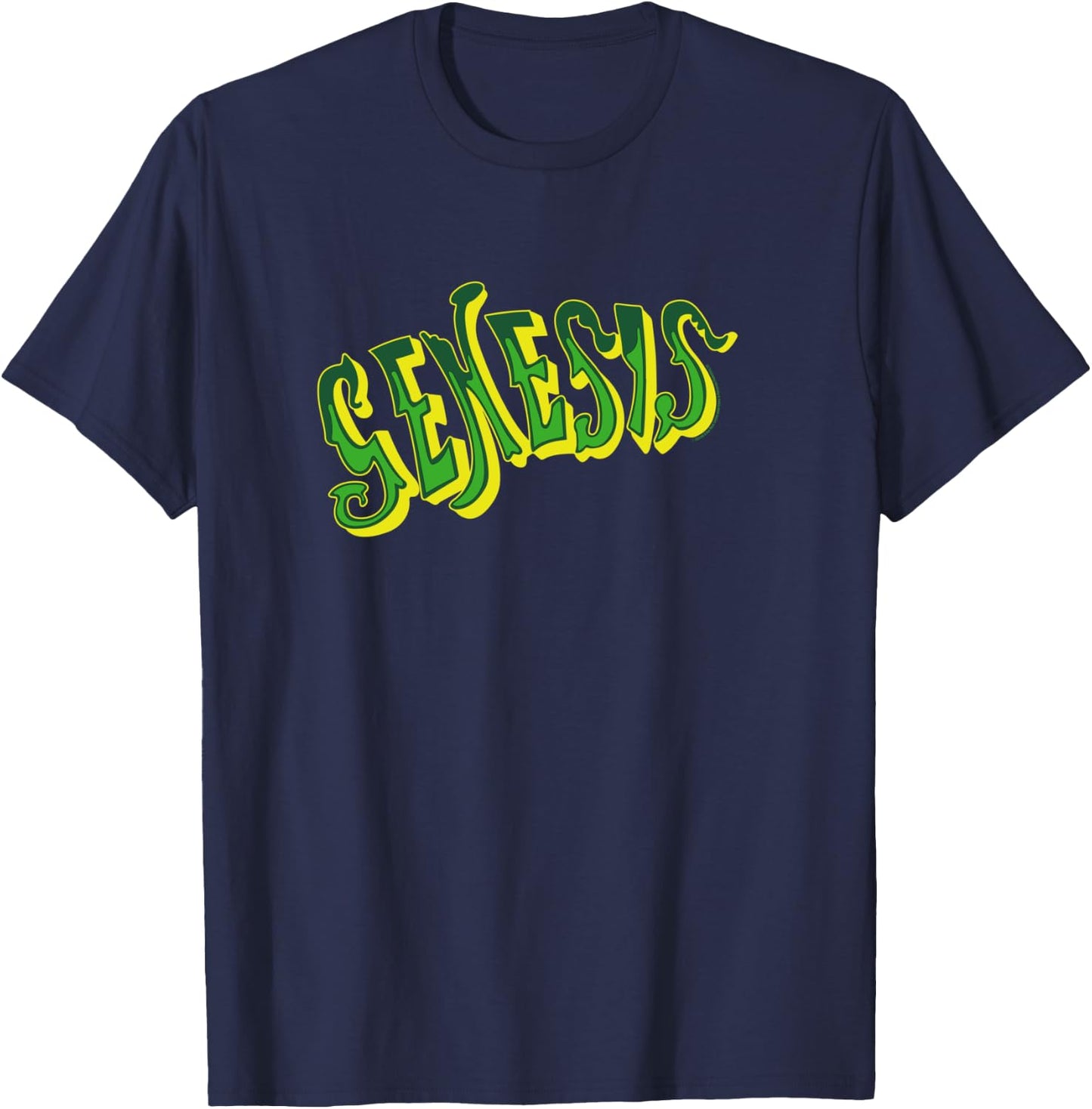 Genesis Old School Logo Green T-Shirt - T-Shirt | Navy
