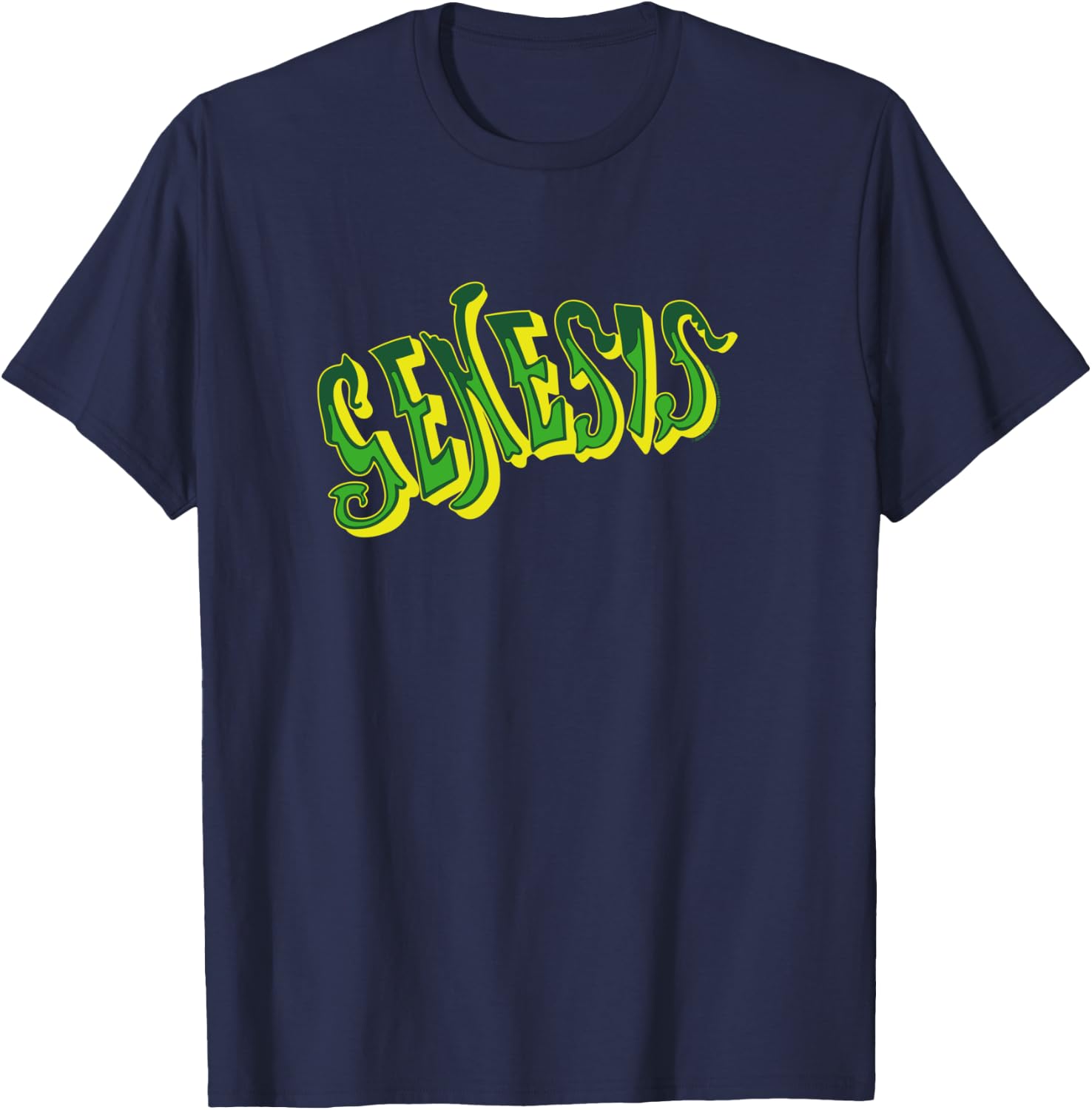 Genesis Old School Logo Green T-Shirt - T-Shirt | Navy