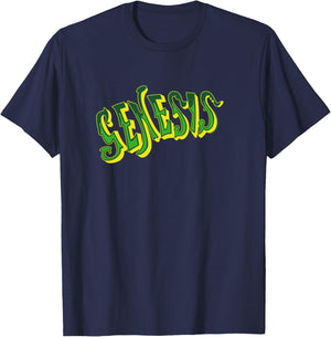 Genesis Old School Logo Green T-Shirt - T-Shirt | Navy