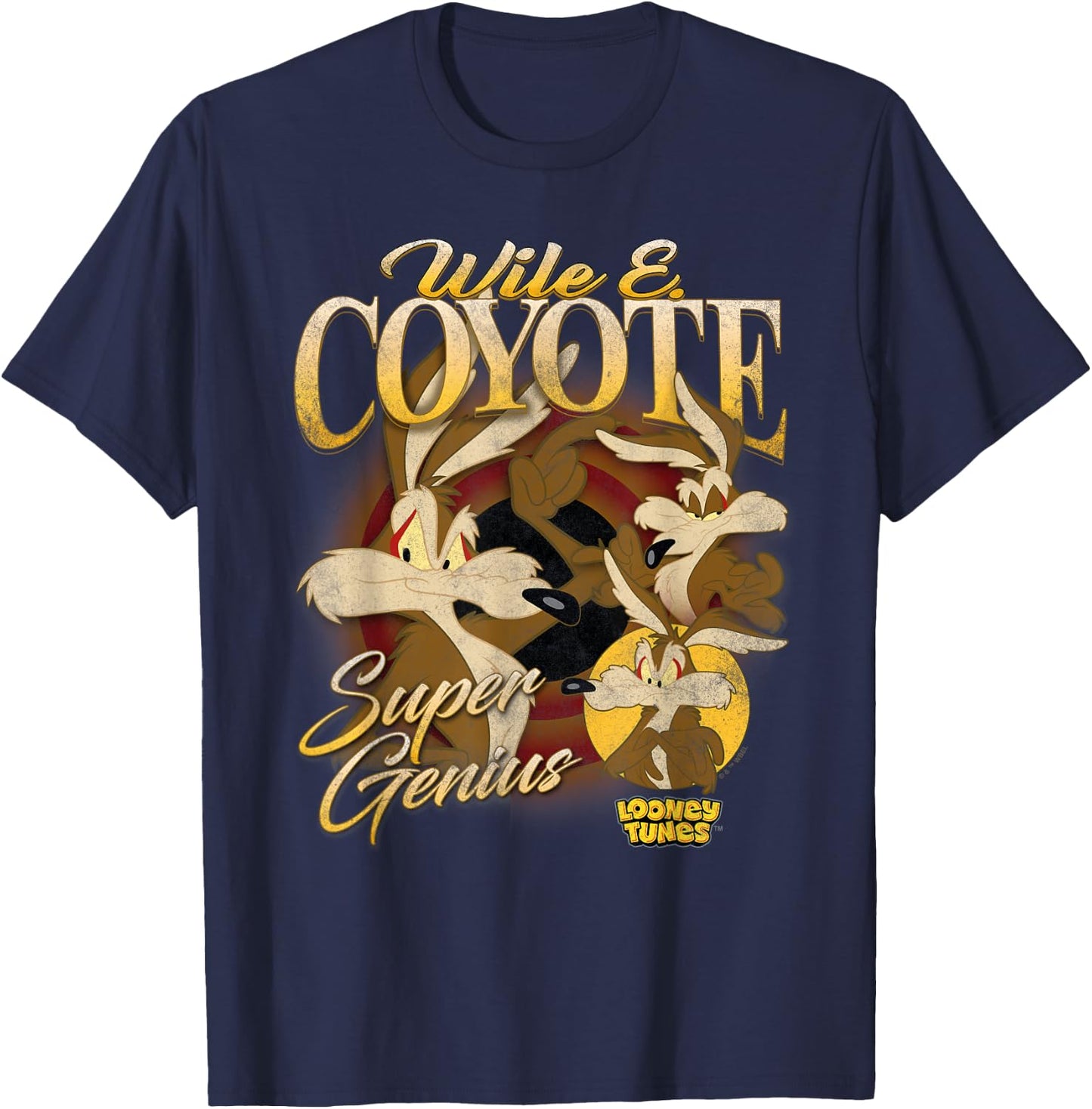 Looney Tunes Bootleg Wile E Coyote T-Shirt - T-Shirt | Navy