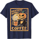 Nightmare Before Coffee Christmas Skeleton Funny Halloween T-Shirt - T-Shirt | Navy