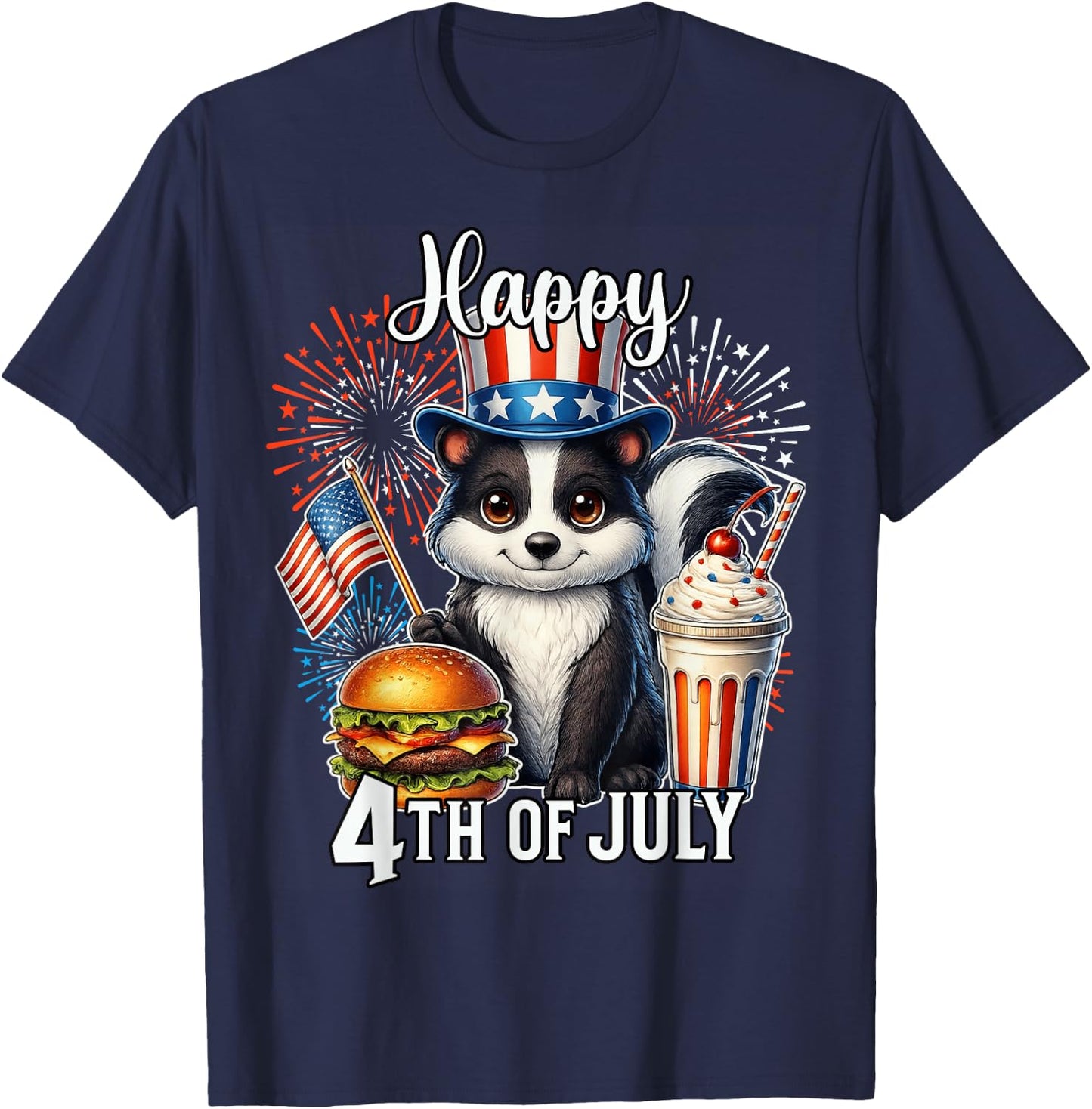 Skunk 250 Fourth of July Skunk T-Shirt - T-Shirt | Navy