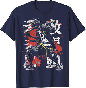 Japan Streetwear Cyberpunk Y2K Techwear Retro Manga Anime T-Shirt - T-Shirt | Navy