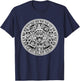 Mayan Blackwork Mayan Calendar , Black, S T-Shirt - T-Shirt | Navy